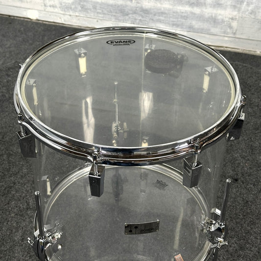 Used Vintage Sonor Acry Floor Tom16x16 Clear - Good - Drum Center Of Portsmouth