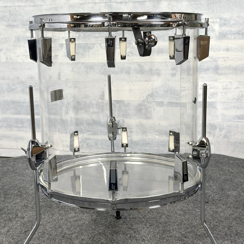 Used Vintage Sonor Acry Floor Tom16x16 Clear - Good - Drum Center Of Portsmouth