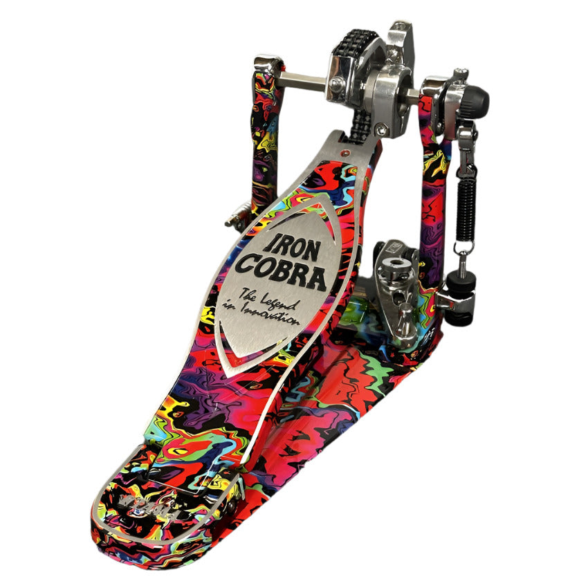 Used Tama 50th Anniversary Iron Cobra Marble Rainbow Single Pedal - Excellent - Drum Center Of Portsmouth