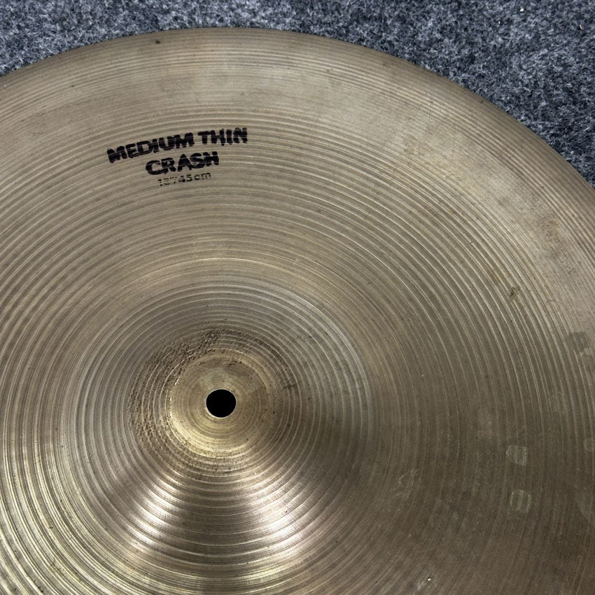 Used Zildjian A Medium Thin Crash Cymbal 18" - Fair - Drum Center Of Portsmouth