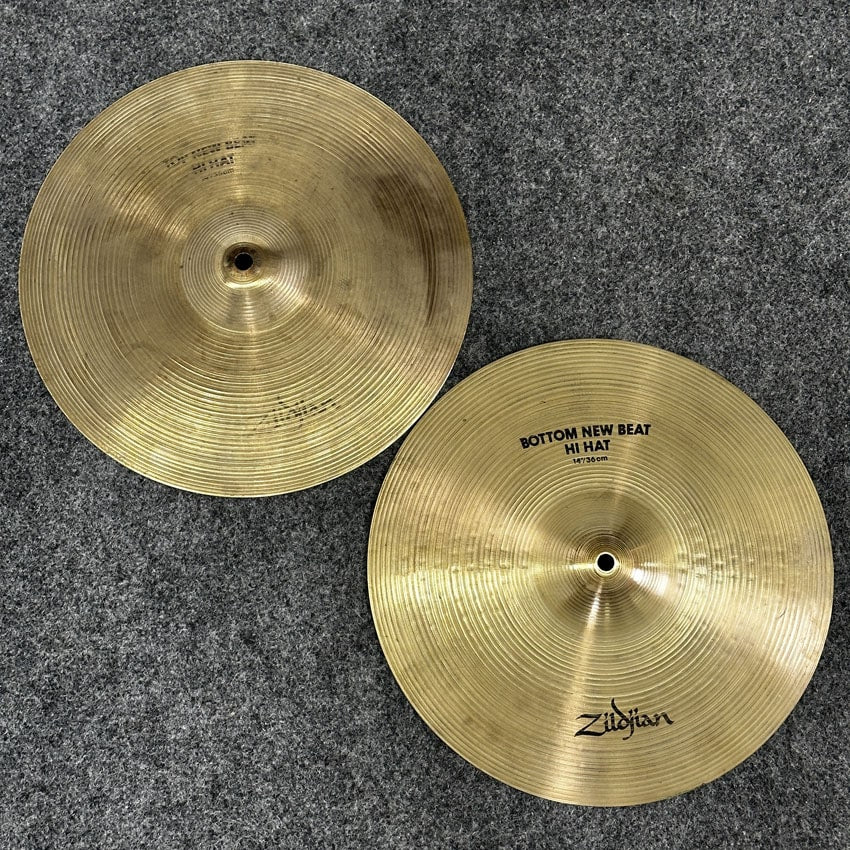 Used Zildjian A New Beat Hi Hat Cymbals 14" - Good - Drum Center Of Portsmouth
