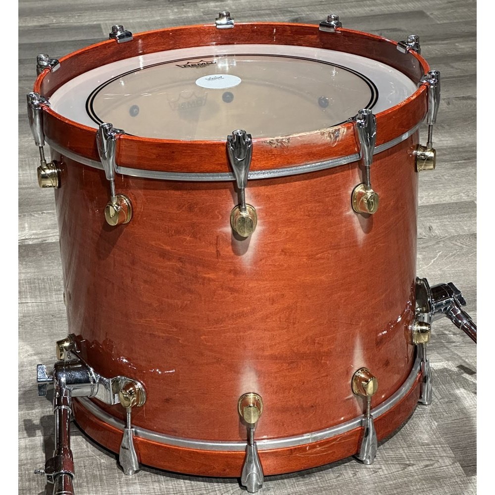 Used Mapex Orion Classic 4pc Drum Set Transparent Red Amber w/Maple Deluxe Snare - Drum Center Of Portsmouth