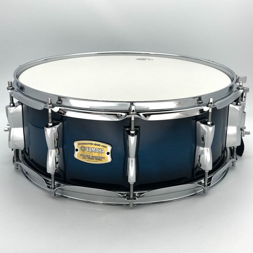 Used Yamaha Stage Custom Birch Snare Drum 14x5.5 Deep Blue Sunburst - Excellent - Drum Center Of Portsmouth