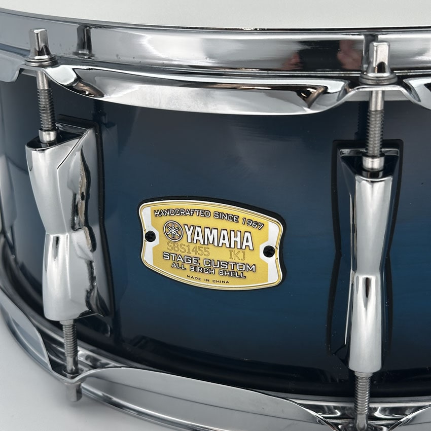Used Yamaha Stage Custom Birch Snare Drum 14x5.5 Deep Blue Sunburst - Excellent - Drum Center Of Portsmouth