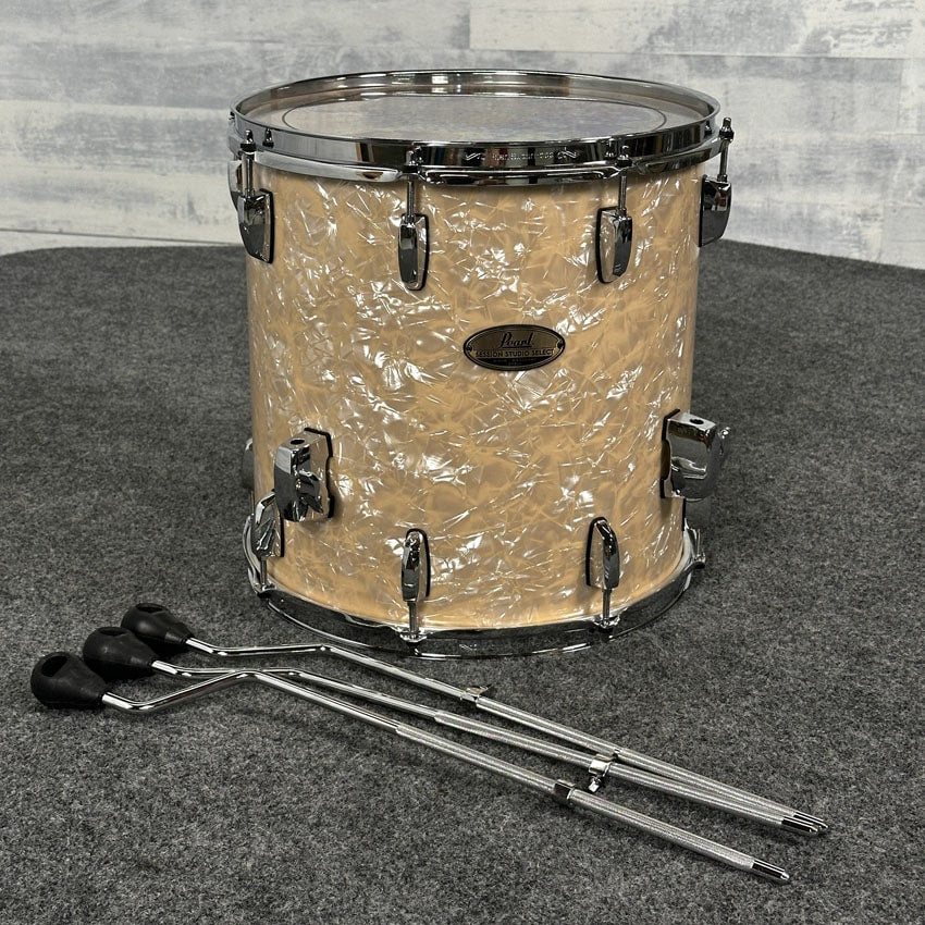 Used Pearl Session Studio Select Floor Tom 14x14 Nicotine White - Very Good - Drum Center Of Portsmouth