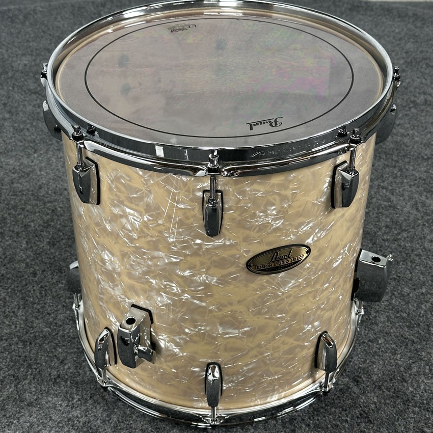 Used Pearl Session Studio Select Floor Tom 14x14 Nicotine White - Very Good - Drum Center Of Portsmouth