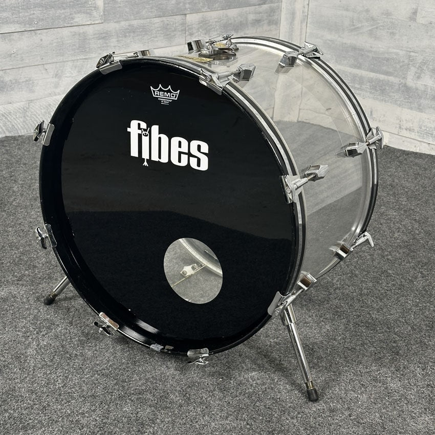 Used Fibes Acrylic Bass Drum Clear 22x14 - Good - Drum Center Of Portsmouth