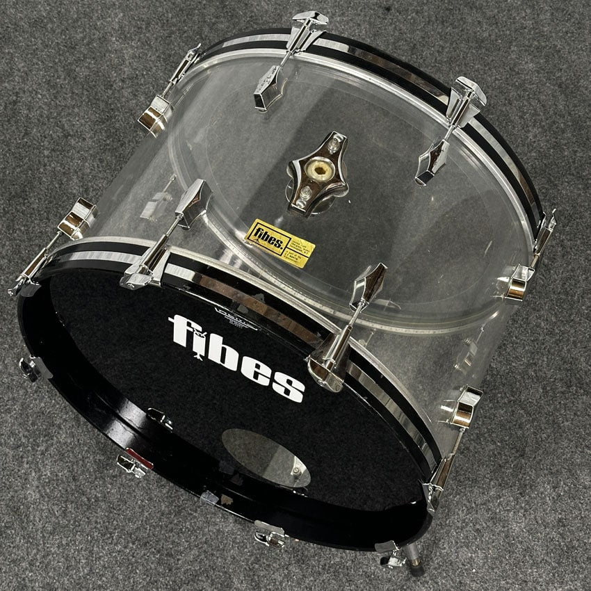 Used Fibes Acrylic Bass Drum Clear 22x14 - Good - Drum Center Of Portsmouth