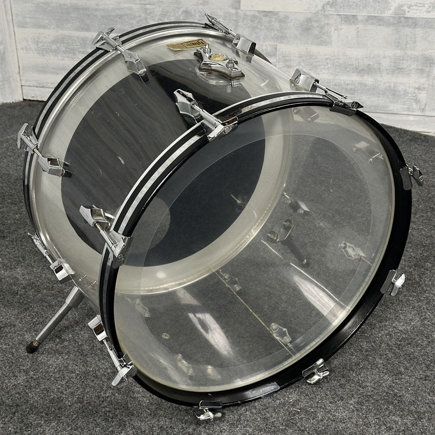 Used Fibes Acrylic Bass Drum Clear 22x14 - Good - Drum Center Of Portsmouth
