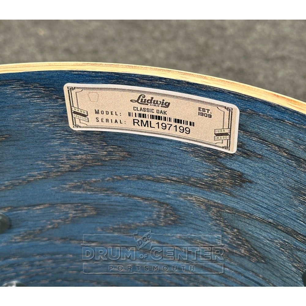 Ludwig Classic Oak 3pc Drum Set Blue Burst 22/13/16 - Drum Center Of Portsmouth
