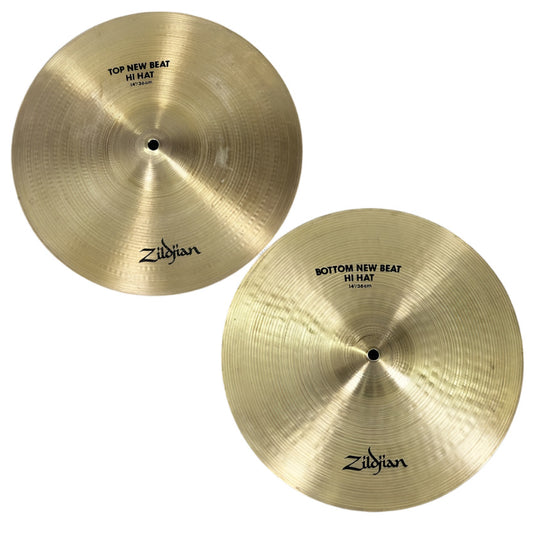 Used Zildjian A New Beat Hi Hat Cymbals 14" - Good - Drum Center Of Portsmouth