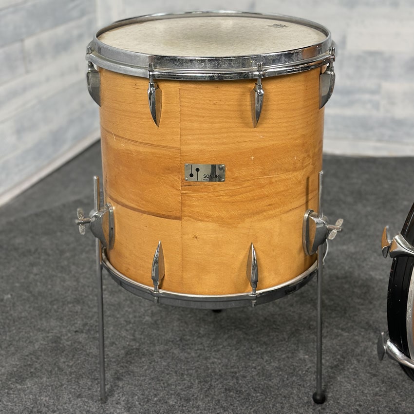 Used Vintage Sonor 1960s Teardrop 3pc Drum Set Natural - Good - Drum Center Of Portsmouth