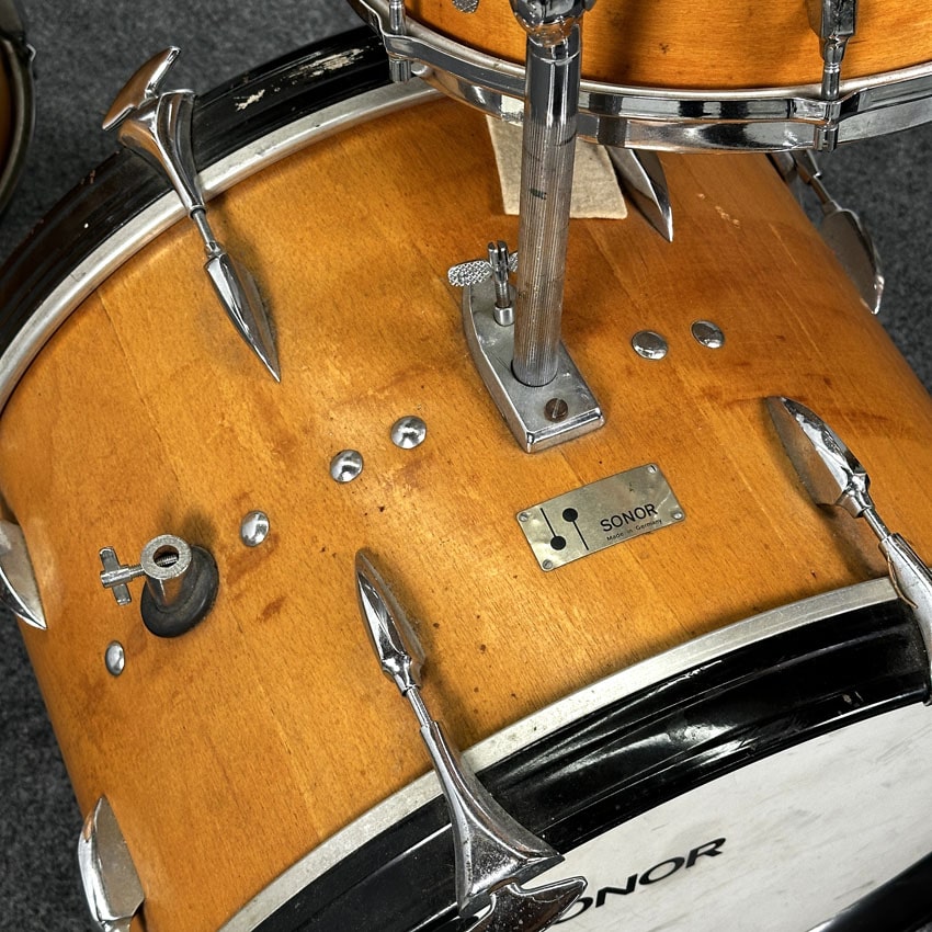 Used Vintage Sonor 1960s Teardrop 3pc Drum Set Natural - Good - Drum Center Of Portsmouth