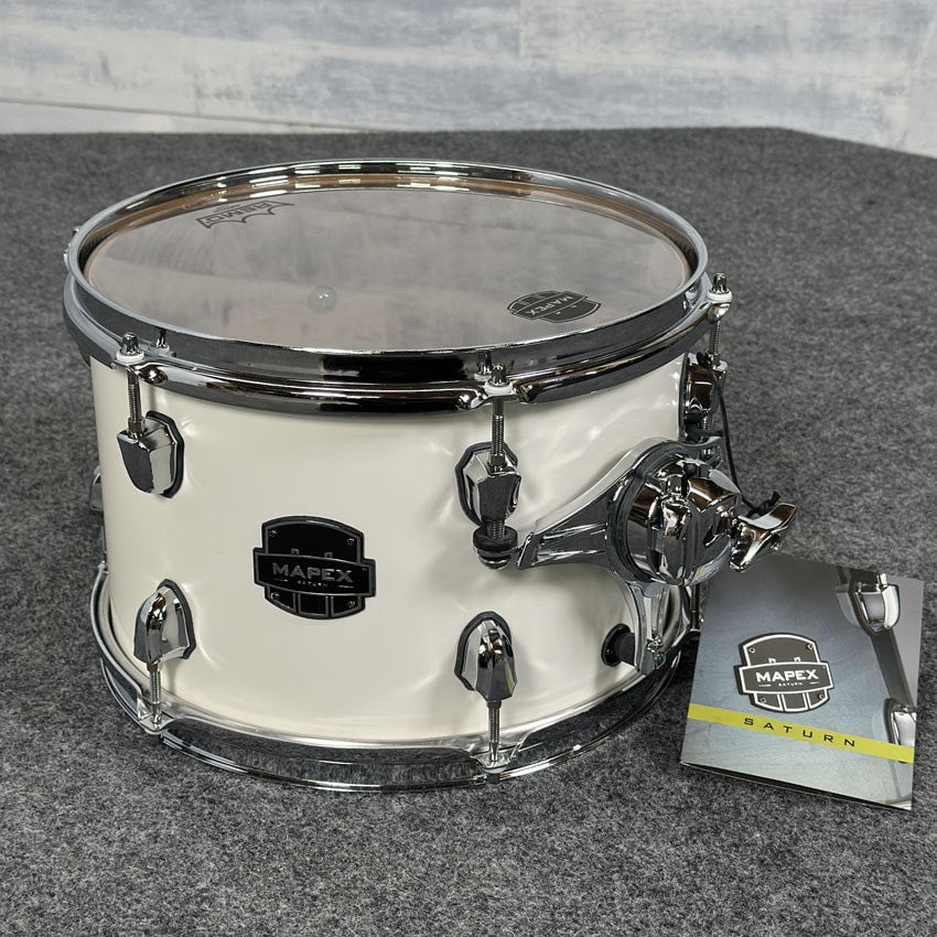 Used Mapex Saturn Rack Tom 12x8 Satin White - Very Good - Drum Center Of Portsmouth