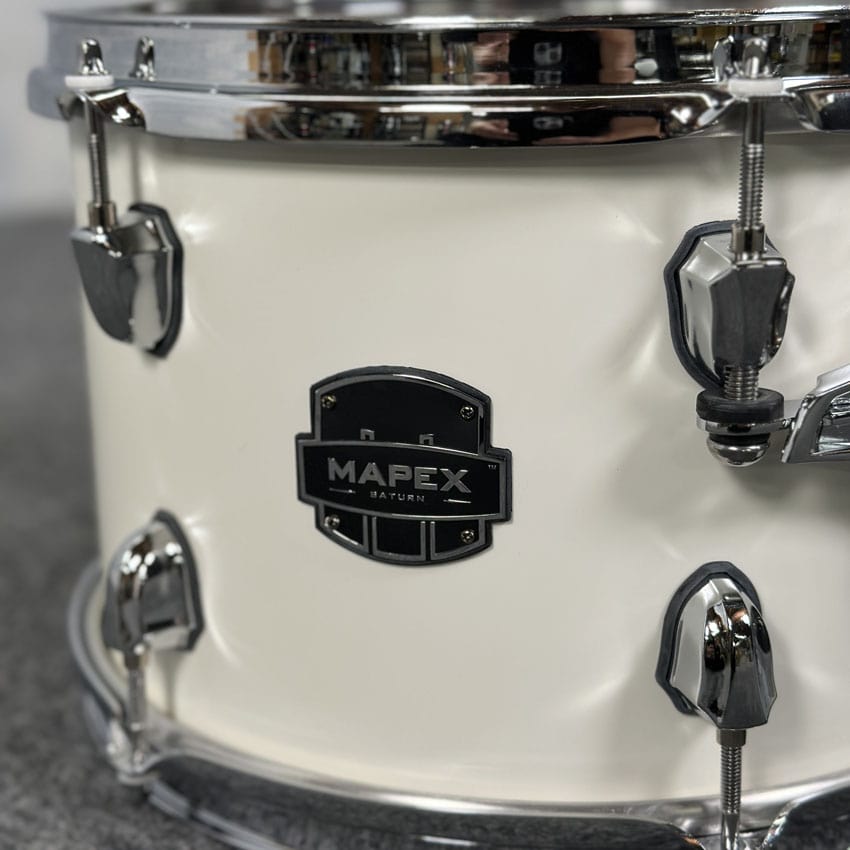 Used Mapex Saturn Rack Tom 12x8 Satin White - Very Good - Drum Center Of Portsmouth