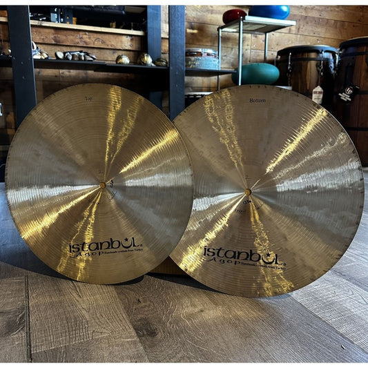 Used Istanbul Agop Traditional Medium Hi Hat Cymbals 15" 1120/1330 grams - Drum Center Of Portsmouth