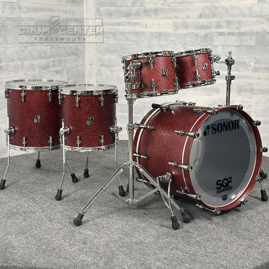 Sonor SQ2 Maple 5pc Drum Set Birdseye Cherry Semi Gloss DEMO MODEL - Drum Center Of Portsmouth