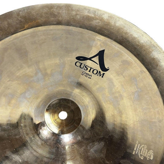 Used Zildjian A Custom China Cymbal 18 - Good - Drum Center Of Portsmouth