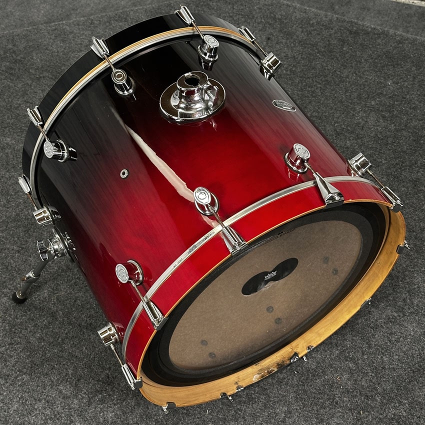 Used Pacific LX Series 5pc Drum Set Red to Black Fade - Good - Drum Center Of Portsmouth