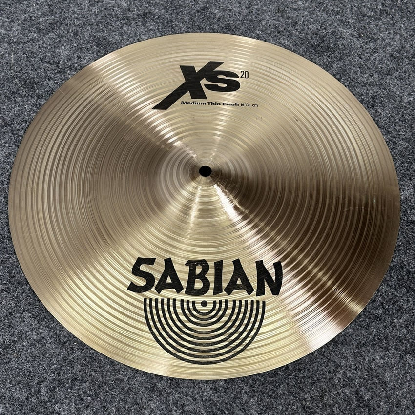 Used Sabian XS20 Medium Thin Crash Cymbal 16 - Excellent - Drum Center Of Portsmouth