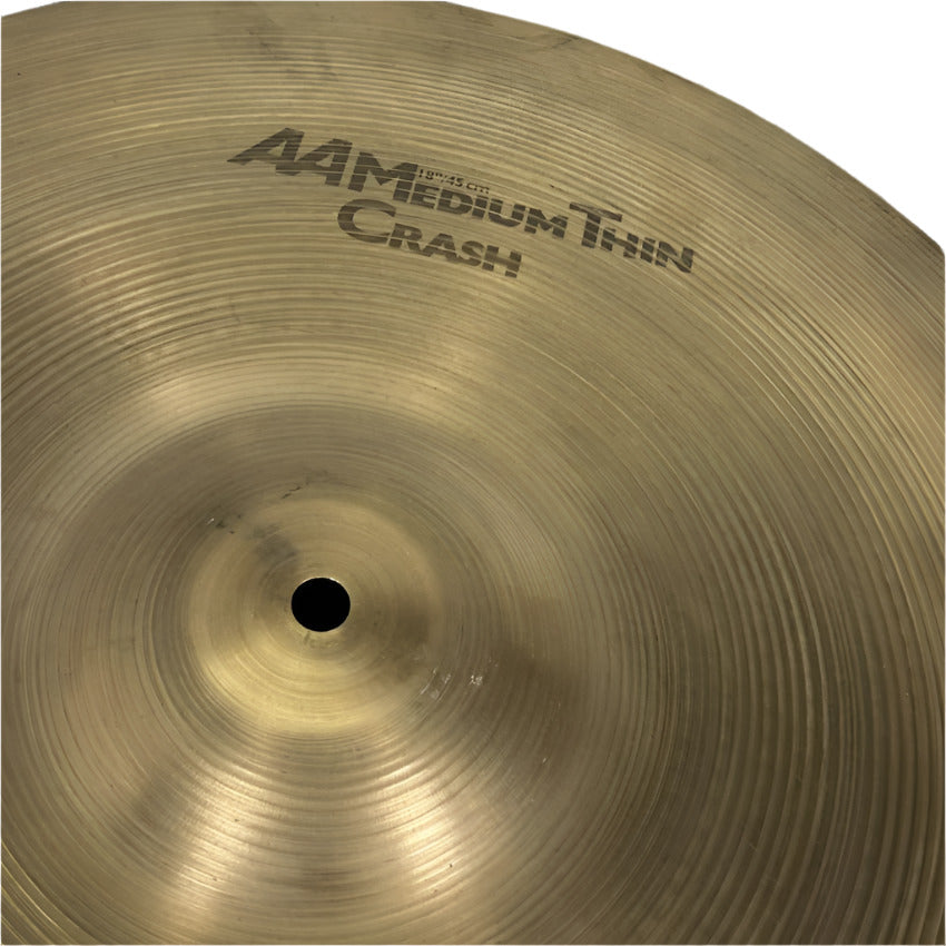Used Sabian AA Medium Thin Crash Cymbal 18 - Good - Drum Center Of Portsmouth