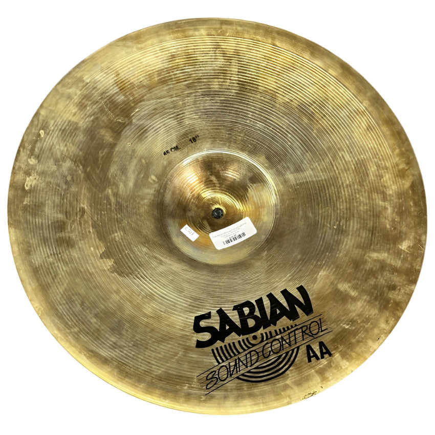 Used Sabian AA Sound Control Crash/Ride Cymbal 18 - Good - Drum Center Of Portsmouth