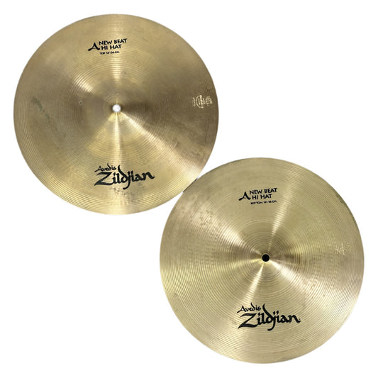 Used Zildjian A New Beat Hi Hats Cymbal 14 - Good - Drum Center Of Portsmouth