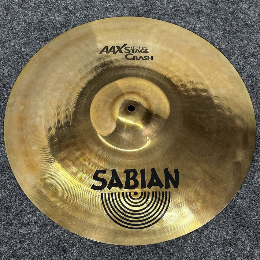 Used Sabian AAX Stage Crash Cymbal 18 - Excellent - Drum Center Of Portsmouth