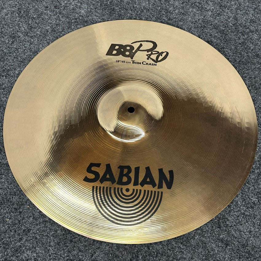 Used Sabian B8Pro Thin Crash Cymbal 18 - Excellent - Drum Center Of Portsmouth