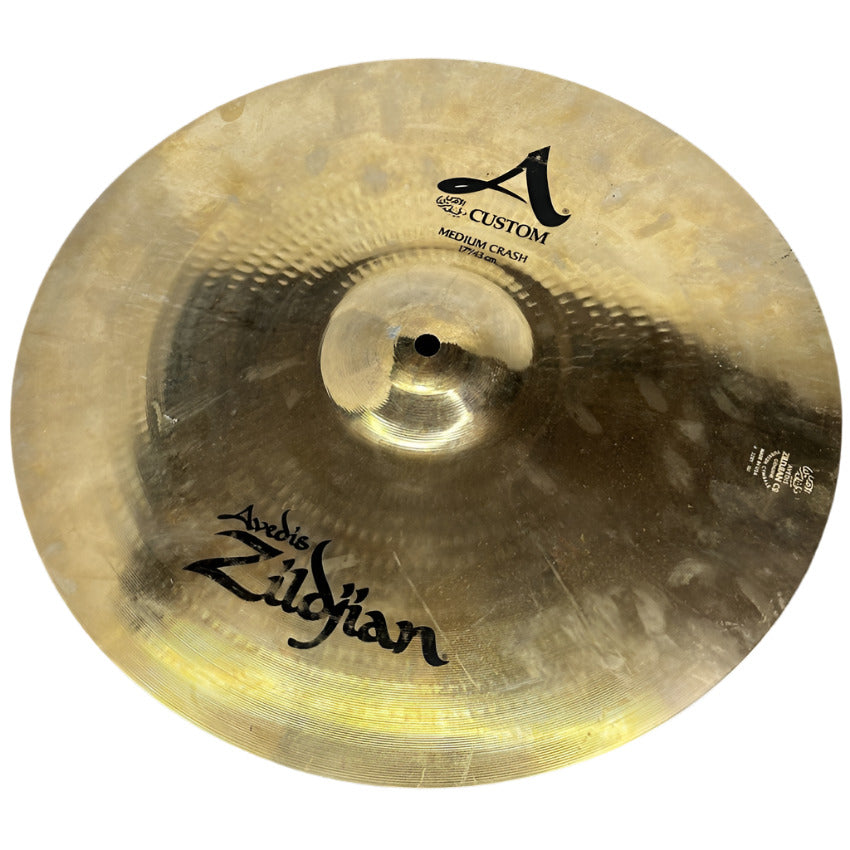 Used Zildjian A Custom Medium Crash Cymbal 17 - Good - Drum Center Of Portsmouth