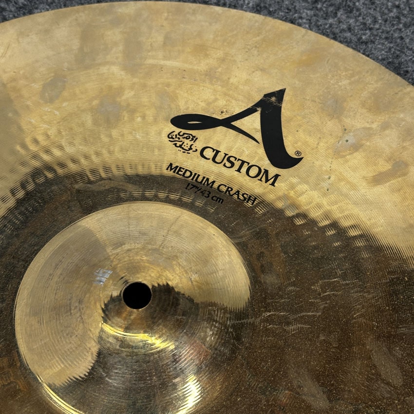 Used Zildjian A Custom Medium Crash Cymbal 17 - Good - Drum Center Of Portsmouth