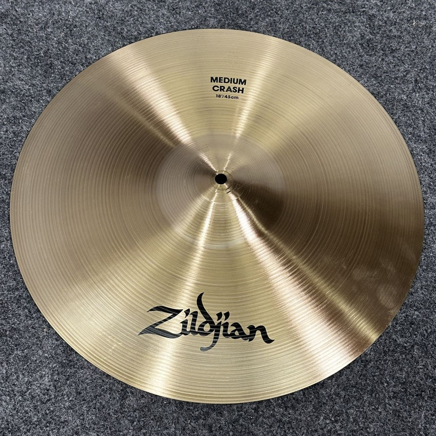 Used Zildjian A Medium Crash Cymbal 18 - Very Good - Drum Center Of Portsmouth