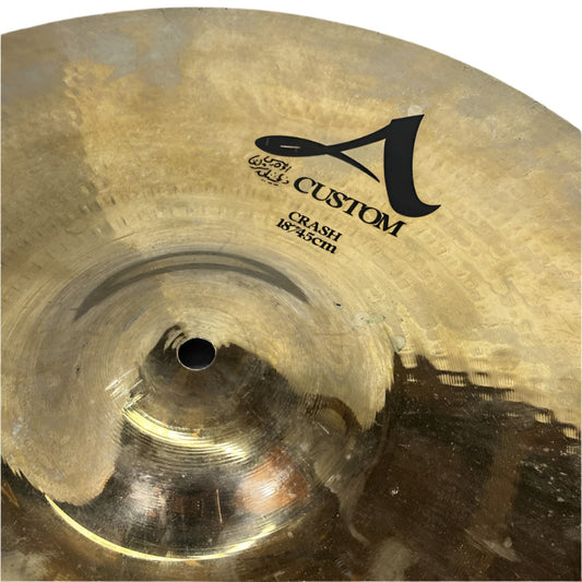 Used Zildjian A Custom Crash Cymbal 18 - Good - Drum Center Of Portsmouth