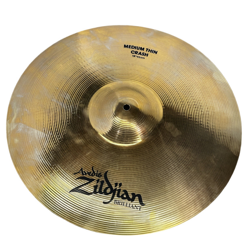 Used Zildjian A Medium Thin Crash Cymbal 18 - Good - Drum Center Of Portsmouth