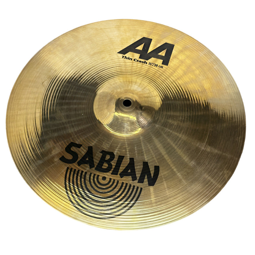 Used Sabian AA Thin Crash Cymbal 15 - Very Good - Drum Center Of Portsmouth