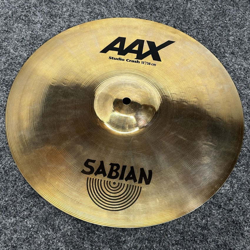 Used Sabian AAX Studio Crash Cymbal 15 - Very Good - Drum Center Of Portsmouth