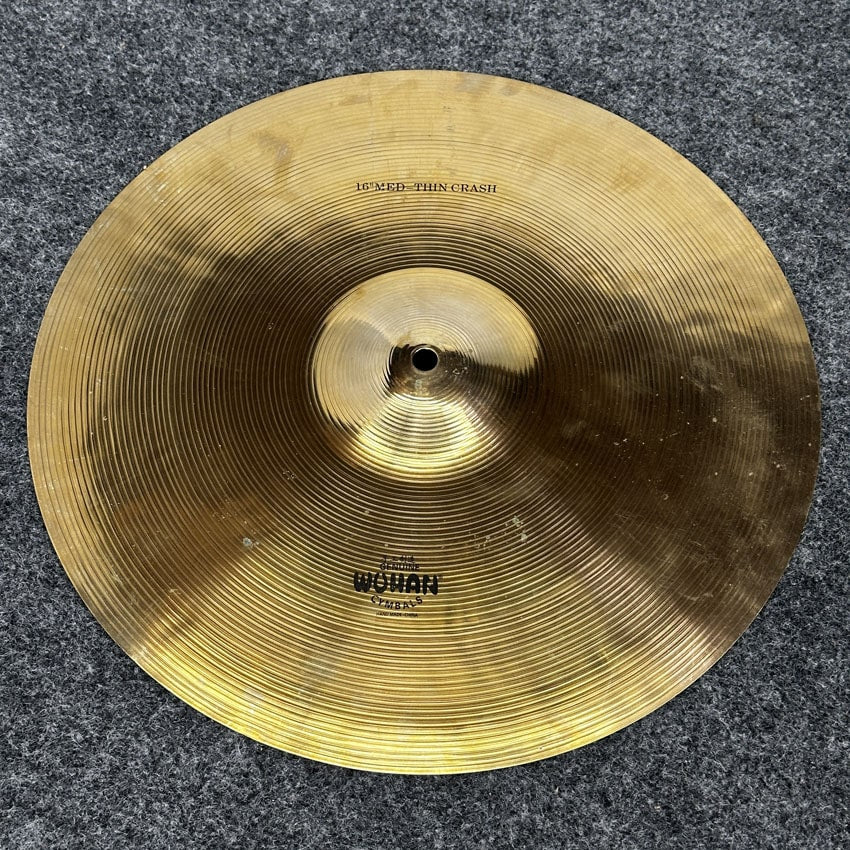 Used Wuhan Western Medium Thin Crash Cymbal 16 - Good - Drum Center Of Portsmouth