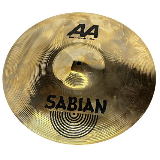 Used Sabian AA Rock Crash Cymbal 16 - Very Good - Drum Center Of Portsmouth