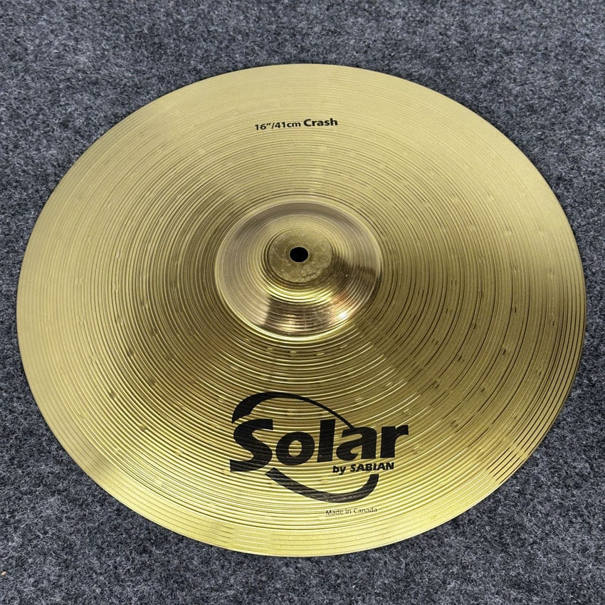 Used Sabian Solar Crash Cymbal 16 - Excellent - Drum Center Of Portsmouth