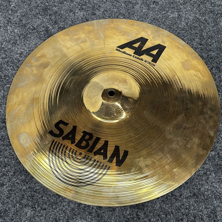 Used Sabian AA Medium Crash Cymbal 16 - Very Good - Drum Center Of Portsmouth