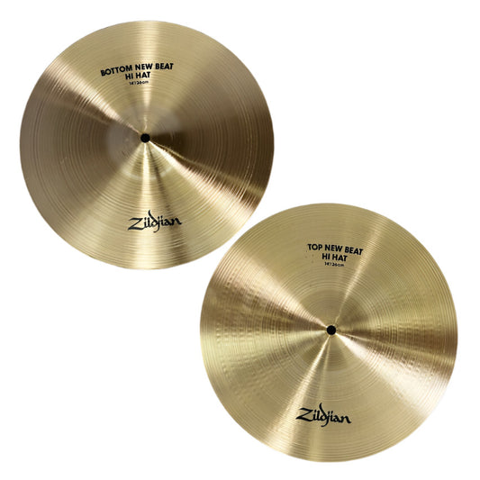 Used Zildjian A New Beat Hi Hats Cymbal 14 - Excellent - Drum Center Of Portsmouth