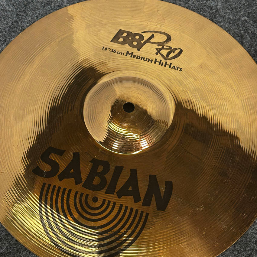 Used Sabian B8Pro Medium Hi Hats Cymbal 14 - Excellent - Drum Center Of Portsmouth