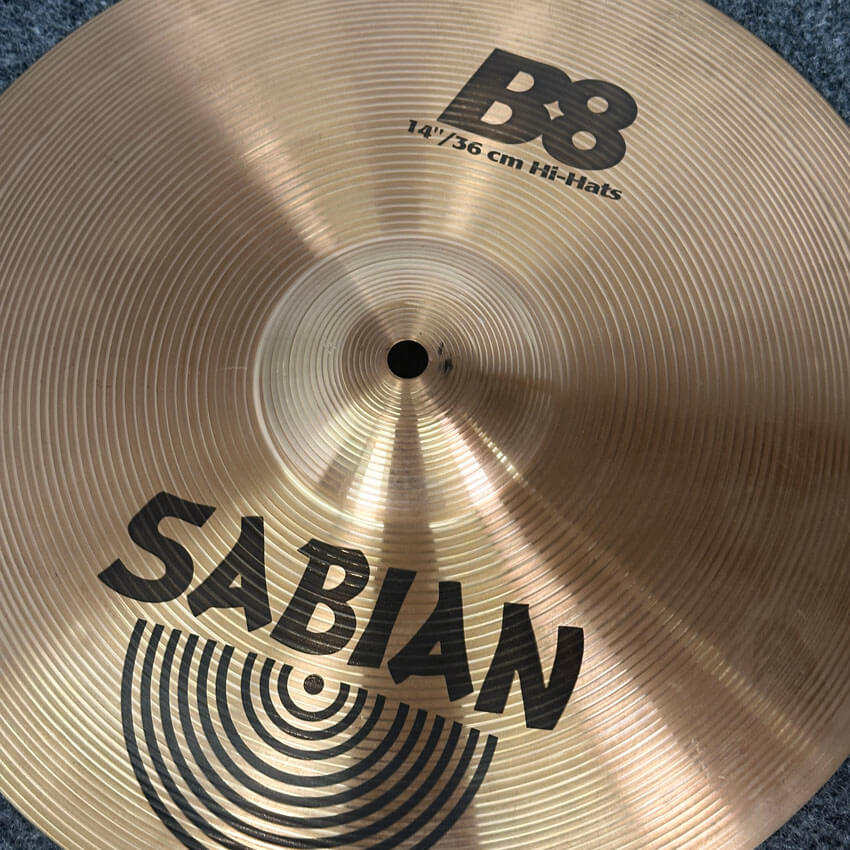 Used Sabian B8 Hi Hats Cymbal 14 - Excellent - Drum Center Of Portsmouth