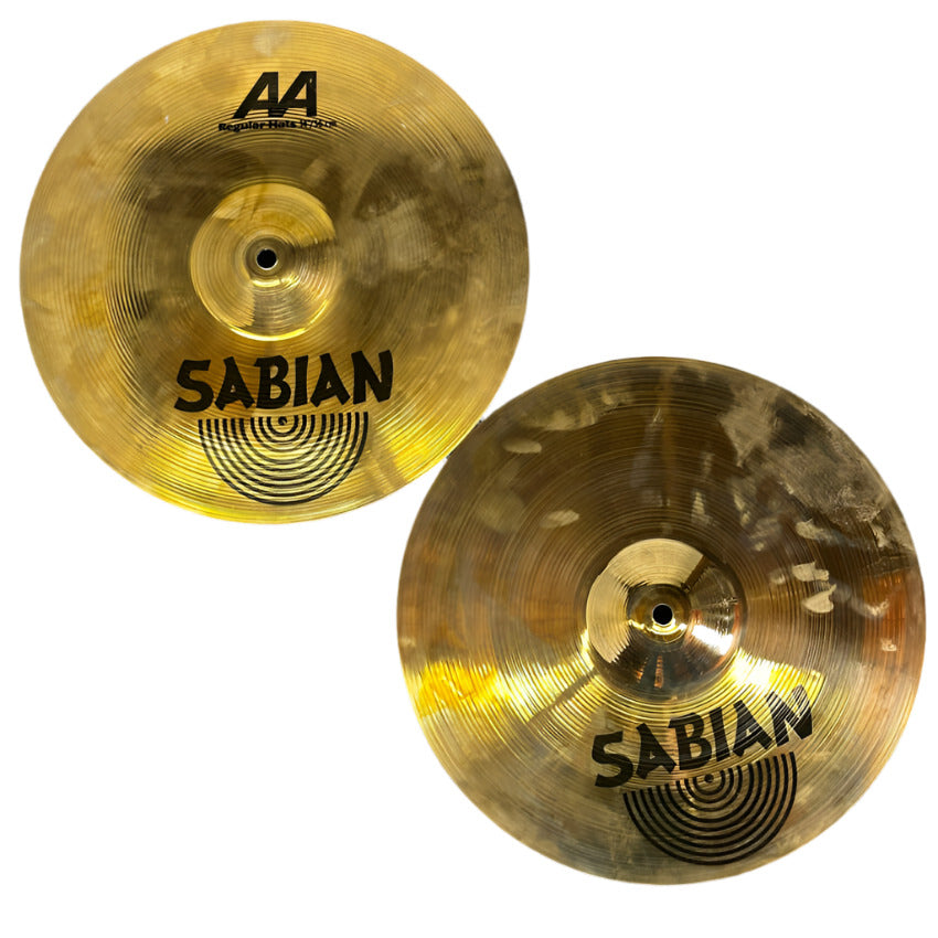 Used Sabian AA Regular Hi Hats Cymbal 14 - Very Good - Drum Center Of Portsmouth