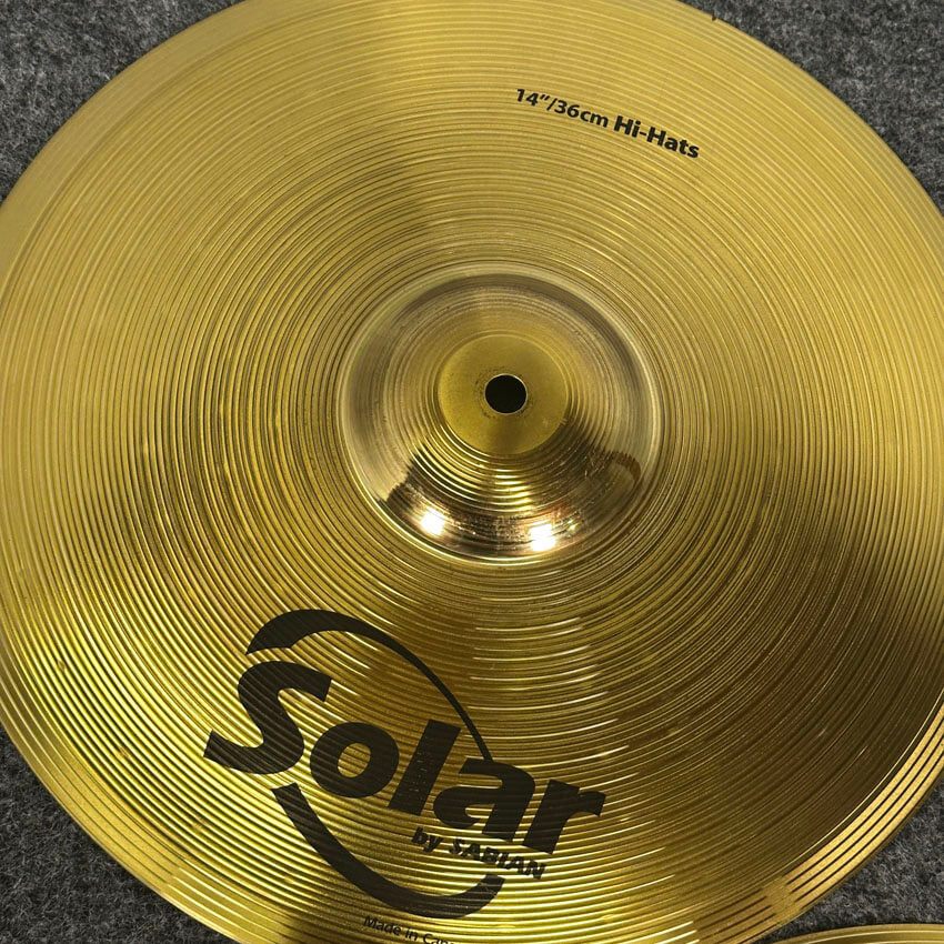 Used Sabian Solar Hi Hats Cymbal 14 - Excellent - Drum Center Of Portsmouth