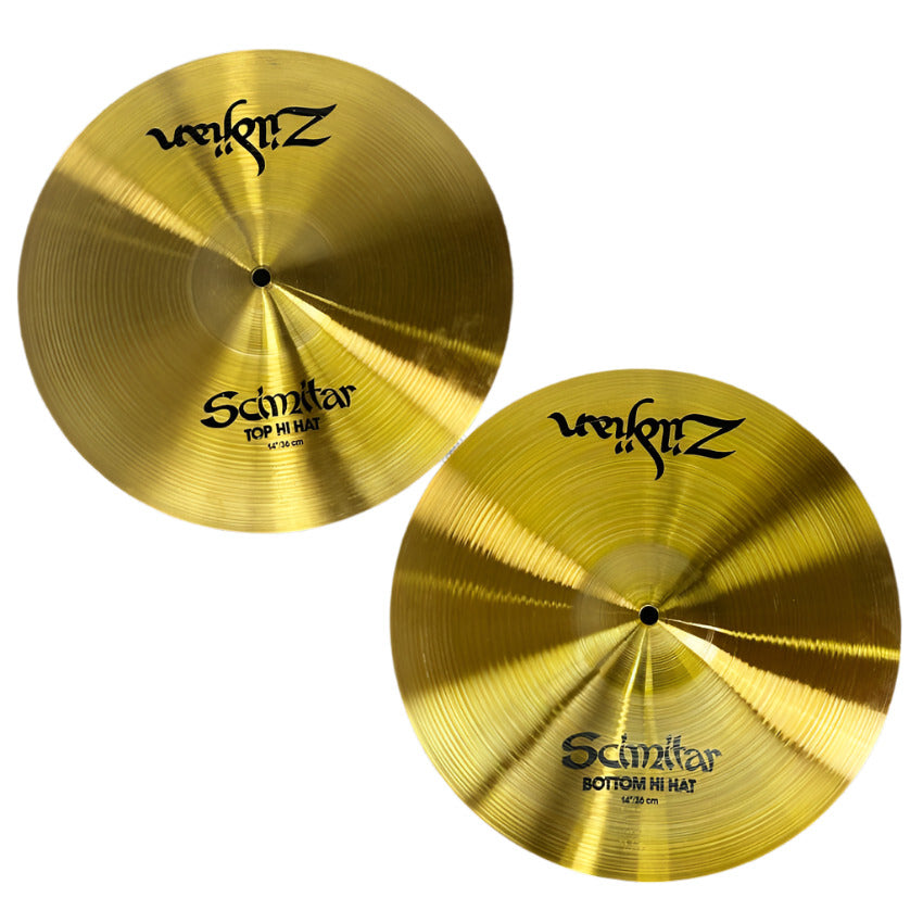 Used Zildjian Scimitar Hi Hats Cymbal 14 - Very Good - Drum Center Of Portsmouth