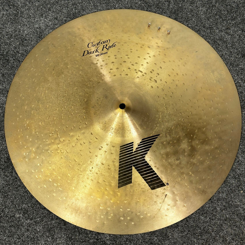 Used Zildjian K Custom Dark Ride Cymbal 20 - Good - Drum Center Of Portsmouth