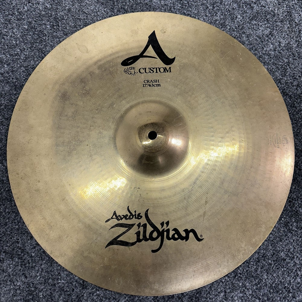 Used Zildjian A Custom Crash Cymbal 17" - Fair - Drum Center Of Portsmouth