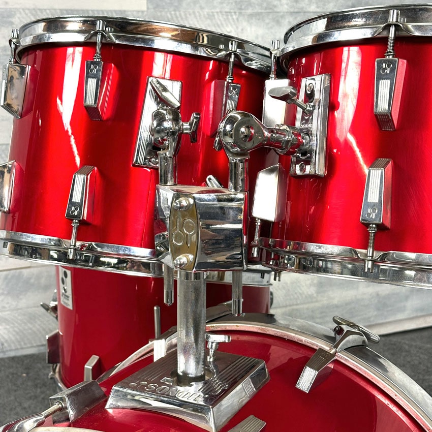 Used Vintage Sonor Phonic 4pc Drum Set Red Lacquer w/Black Hw - Excellent - Drum Center Of Portsmouth