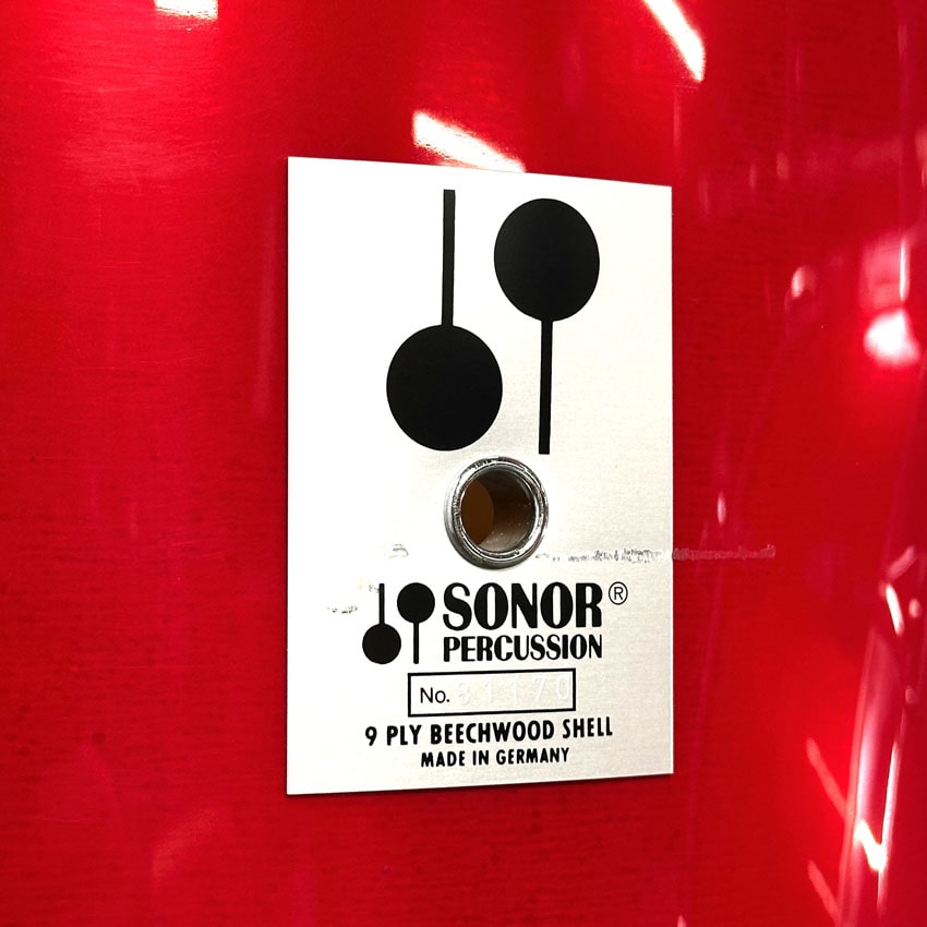 Used Vintage Sonor Phonic 4pc Drum Set Red Lacquer w/Black Hw - Excellent - Drum Center Of Portsmouth